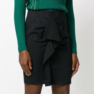 Carven Ruffle Front Pencil Skirt